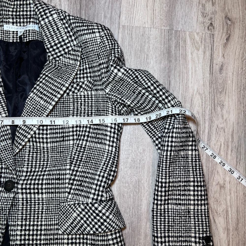 Veronica Beard Rhett Dickey Jacket Grey Plaid Blazer Size 4 Rerailed 695 - Picture 8 of 15